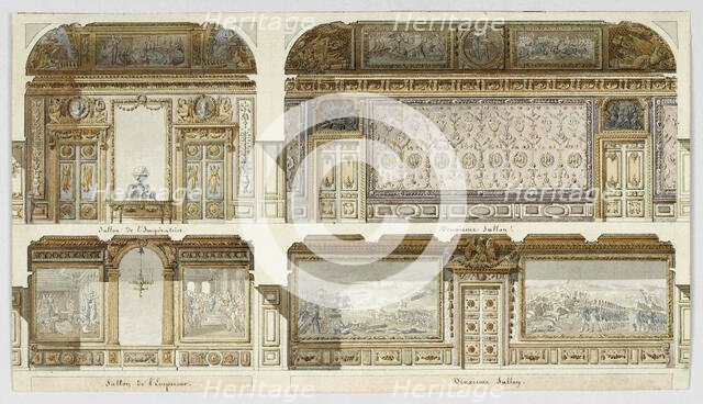 Projet de décors des appartements de l'Empereur et de l'Imperatrice au Château de Versailles. Creator: Gondoin (Gondouin), Jacques (1737-1818).