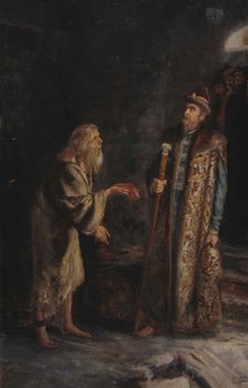 Blessed Nicholas, the Fool for Christ of Pskov and Tsar Ivan IV the Terrible, 1899.