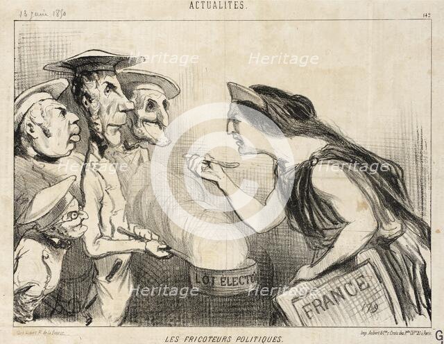 Les Fricoteurs Politiques, 13 June 1850. Creator: Honore Daumier.
