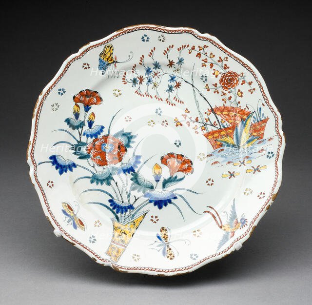 Plate, Rouen, c. 1730. Creator: Rouen Potteries.