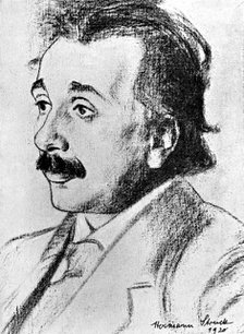 Albert Einstein (1879-1955), German-Swiss mathematician and theoretical physicist, 1920. Artist: Hermann Struck