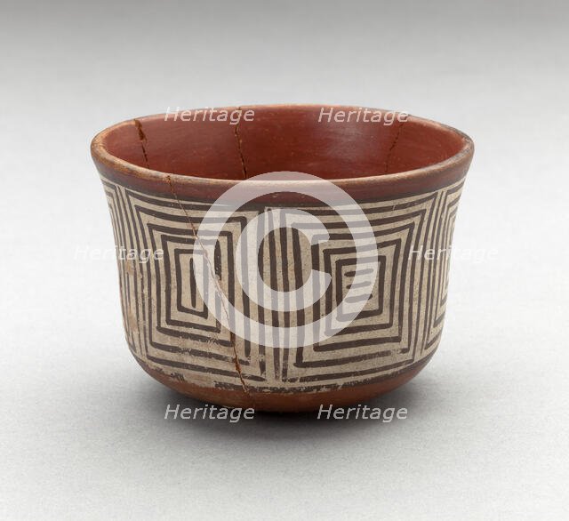 Bowl with Repeated Concentric Squared Motifs, 180 B.C./A.D. 500. Creator: Unknown.