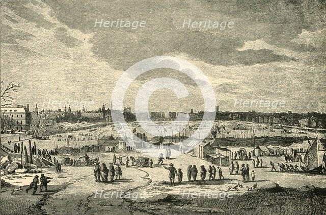 'Frost Fair on the Thames', 1825, (1925). Creator: James Stow.