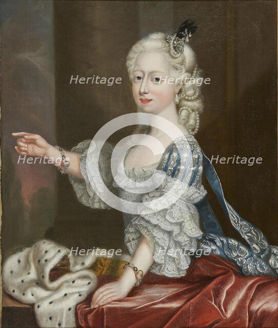 Princess Augusta Frederica of Great Britain (1737-1813), duchess of Brunswick-Wolfenbuttel. Creator: Frye, Thomas (1710-1762).