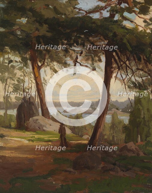 Finnish landscape, sketch, 1873. Creator: Fanny Churberg.