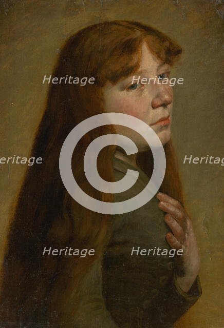 Study of a Woman from Three Quarters Profile, 1895-1896. Creator: Jozef Hanula.