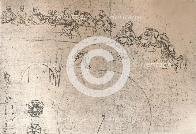 Preparatory sketch for the painting of `The Last Supper`, c1494-c1499 (1883). Artist: Leonardo da Vinci.