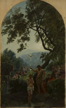Esquisse pour l'église de la Trinité : Le Baptême du Christ, c.1877. Creator: François Louis Français.