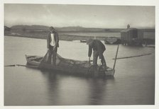 Taking up the Eel-Net, 1886. Creator: Peter Henry Emerson.
