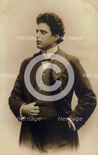 Portrait of Pietro Mascagni (1863-1945), 1890. Creator: Anonymous.
