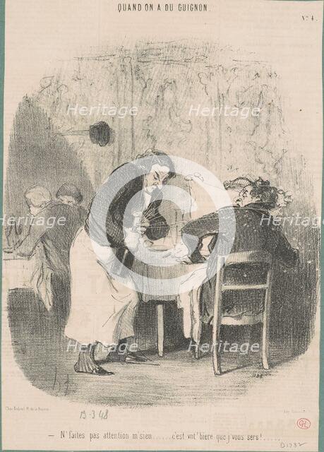 N'faites pas attention m'sieu ..., 19th century. Creator: Honore Daumier.