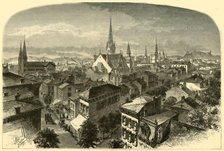 'Cincinnati, View from the Carlisle Hotel', 1874. Creator: Alfred Waud.
