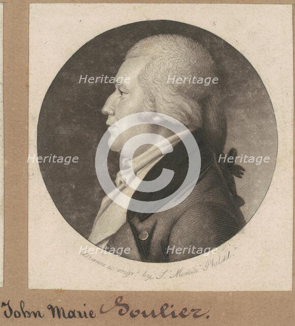 Jean Marie Soulier, 1802. Creator: Charles Balthazar Julien Févret de Saint-Mémin.
