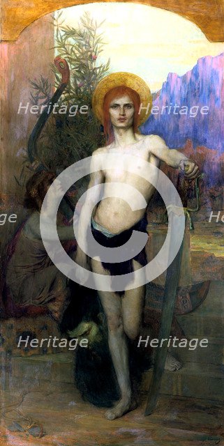 'David with the head of Goliath', 1894. Artist: Georges-Auguste-Elie Lavergne