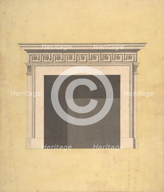 Design for a Chimneypiece, late 18th-early 19th century. Creator: John Yenn.