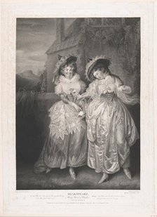 Mrs. Ford and Mrs Page (Shakespeare, Merry Wives of Windsor, Act 2, Scene 1), 1793. Creator: Robert Thew.