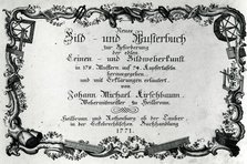 Neues Bild-und Musterbuch (New Picture and Sample Book), Germany, 1771. Creator: Johann Michael Kirschbaum.