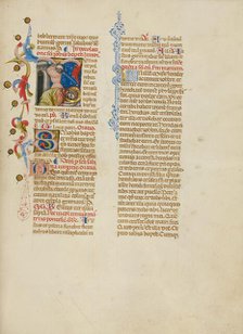 Initial J: The Beheading of Saint John the Baptist; Missal, between about 1389 and 1400. Creator: Master of the Brussels Initials.