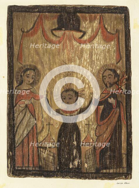 Retablo - The Holy Family, c. 1938. Creator: George E. Rhone.