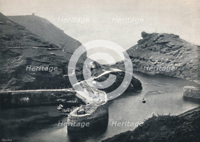 'Boscastle - View of the Harbour', 1895. Artist: Unknown.