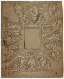 Ceiling Decoration with Four Fathers of the Church, Sibyls and Prophets, n.d. Creator: Unknown.