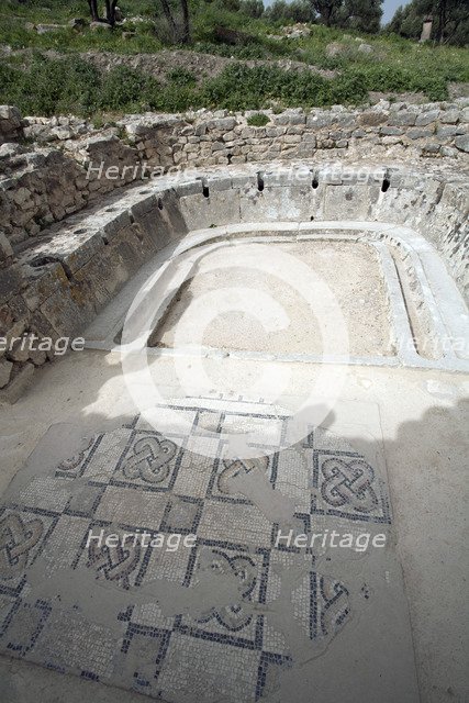 The latrine at the Baths of the Cyclopes, Dougga (Thugga), Tunisia. Artist: Samuel Magal