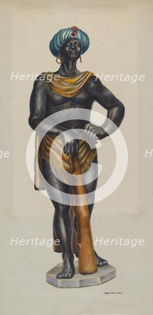 Slave Advertising Figure, c. 1941. Creator: Chris Makrenos.
