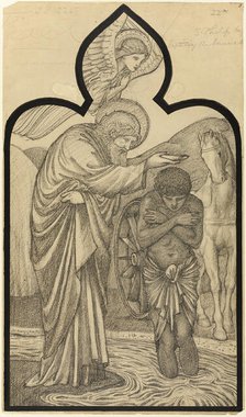 Saint Philip Baptising the Eunuch, 1853/98. Creator: Sir Edward Coley Burne-Jones.
