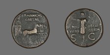 Dupondius (Coin) Portraying Germanicus Caesar, 15 BCE-19 CE. Creator: Unknown.