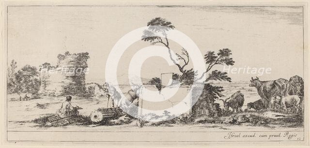 Campagna Scene with Artist Sketching, in or before 1647. Creator: Stefano della Bella.