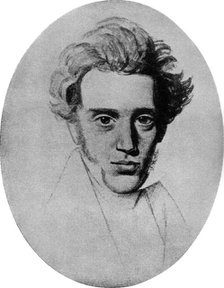 Soren Kierkegaard, Danish philosopher and theologian, c1840 (1956). Artist: Unknown