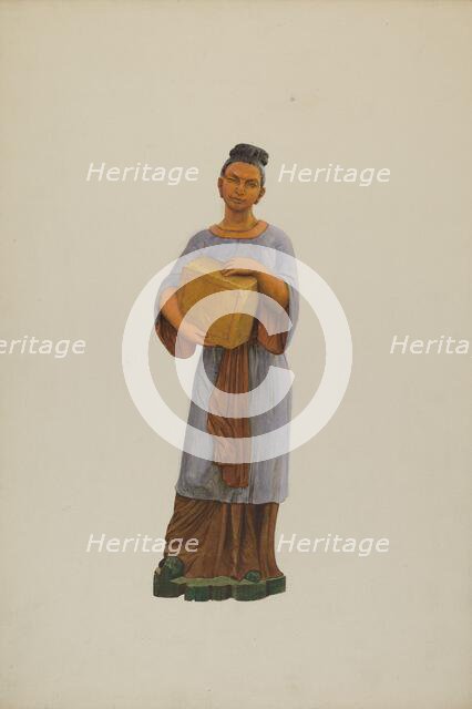 Tea Store Figure, c. 1938. Creator: John W Kelleher.