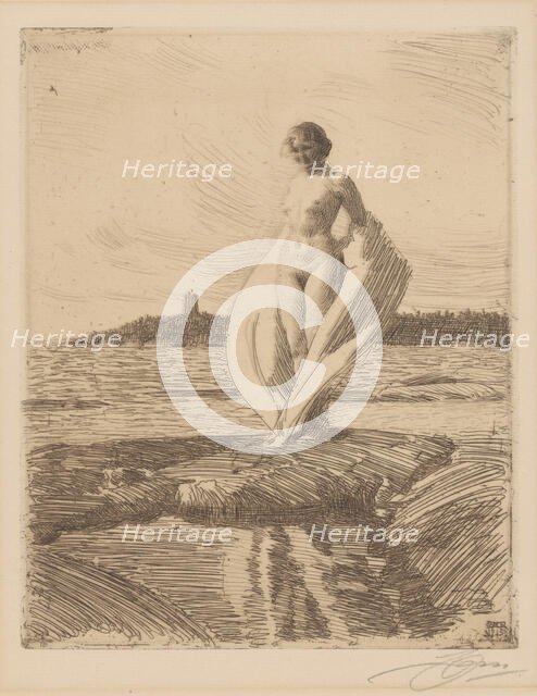 The swan, 1915, Sweden. Creator: Anders Leonard Zorn.