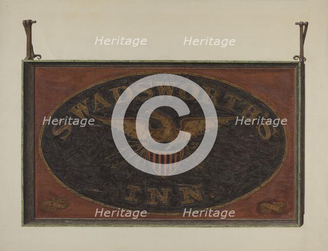 Tavern Sign, c. 1940. Creator: John Matulis.