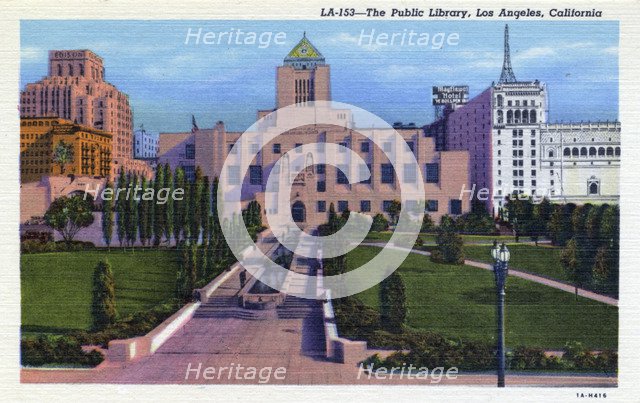 The Public Library, Los Angeles, California, USA, 1931. Artist: Unknown