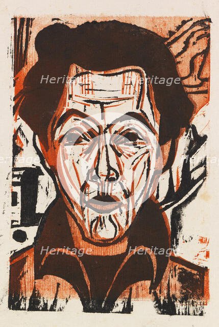Self-Portrait, 1926. Creator: Kirchner, Ernst Ludwig (1880-1938).