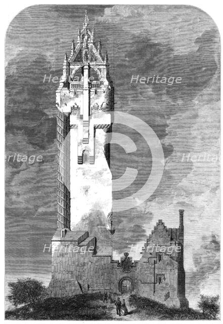 The National Wallace Monument, about to be built on the Abbey Craig, near Stirling, 1861. Creator: R. Paterson.