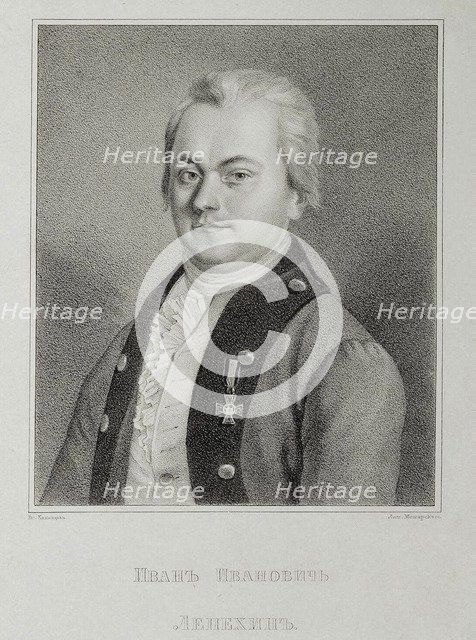 Portrait of Ivan Lepyokhin (1740-1802), c.1838. Artist: Kashentsev, Mikhail Andreyevich (?-1838)
