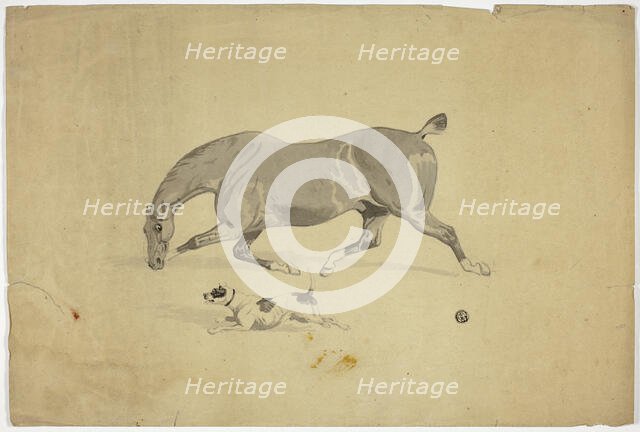 Running Horse and Dog, n.d. Creator: Abraham Cooper.