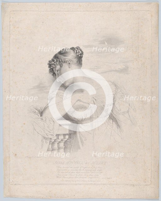 Miss O'Neill as Juliet, May 30, 1816. Creator: Frederick Christian Lewis.