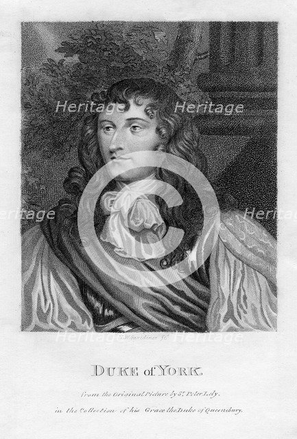 The Duke of York (1633-1701), the future King James II, 1808.Artist: W N Gardiner
