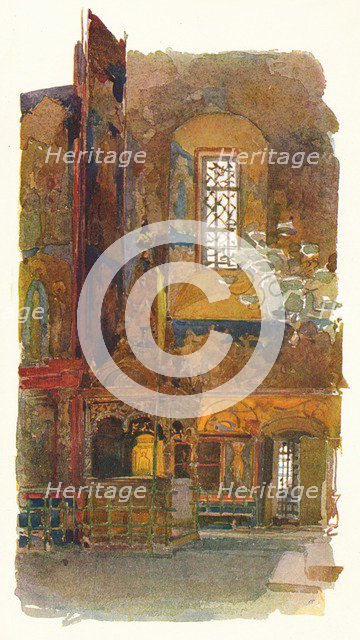 'Interior of the Church of St. Nicholas, Yaroslav', c1900, (1905). Artist: Georges Kossiakoff.