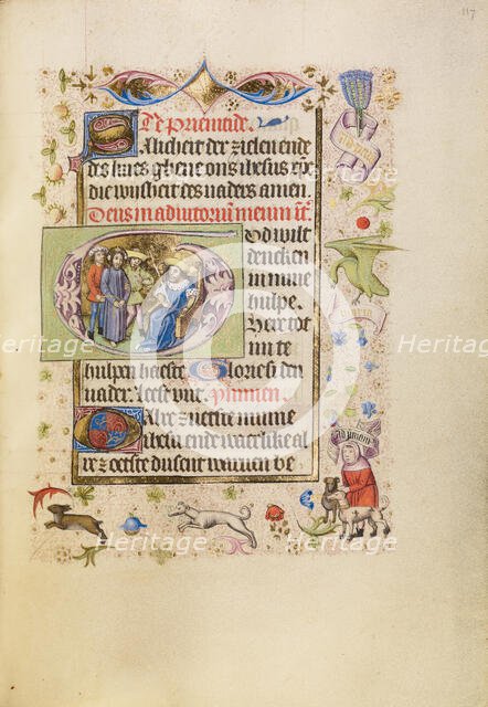Initial G: Christ before Pilate; Book of Hours, after 1460. Creator: Unknown.