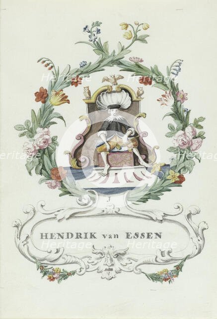 Cartoon of Hendrik van Essen, 1710-1720. Creator: Anon.