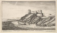 Prospect of Yorke Castle at Tangier, from ye Strand, and the North-West, 1669-73. Creator: Wenceslaus Hollar.