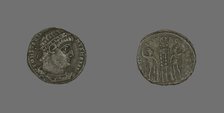 Coin Portraying Emperor Constantine I or Emperor Constantine II, 307-337. Creator: Unknown.