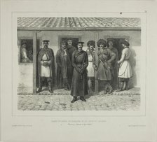 Cossack Bodyguards of the Line, Kuban, Taman, Détroit de Yéni-Kaleb, October 9, 1837, 1846. Creator: Auguste Raffet.