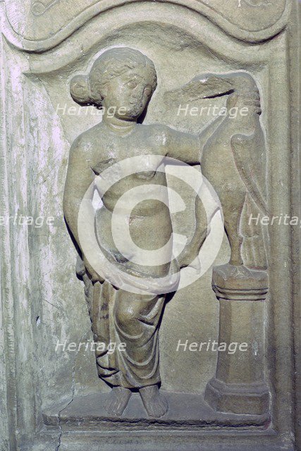 Roman relief of Leda and the Swan. Artist: Unknown