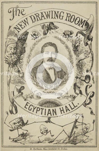 The New Drawing Room, Egyptian Hall, with J.N. Maskelyne's Compliments, late 19th century.  Creator: Unknown.