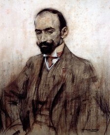 Jacinto Benavente (1866-1954), Spanish playwright, drawing by Ramón Casas.